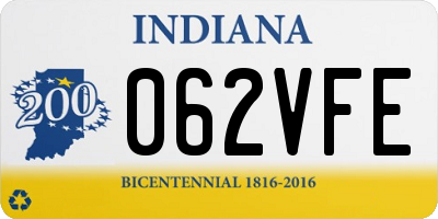 IN license plate 062VFE