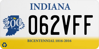IN license plate 062VFF