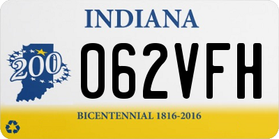 IN license plate 062VFH