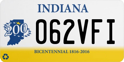 IN license plate 062VFI