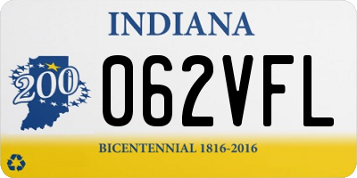 IN license plate 062VFL