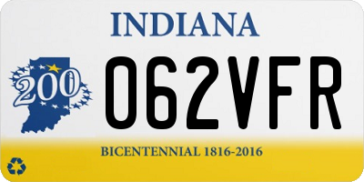 IN license plate 062VFR