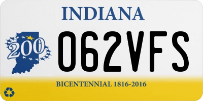 IN license plate 062VFS