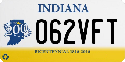 IN license plate 062VFT