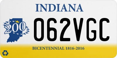 IN license plate 062VGC