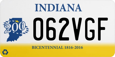 IN license plate 062VGF