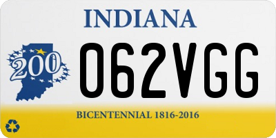 IN license plate 062VGG