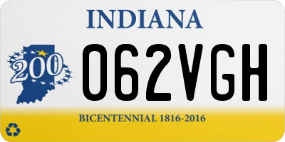 IN license plate 062VGH