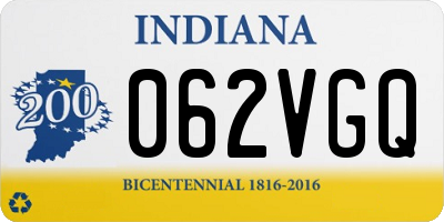 IN license plate 062VGQ