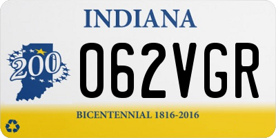 IN license plate 062VGR