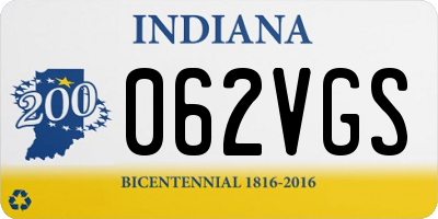 IN license plate 062VGS