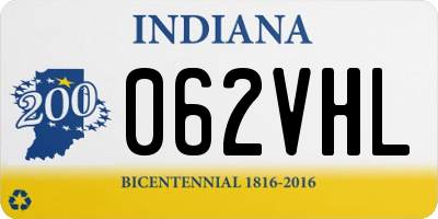 IN license plate 062VHL