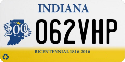 IN license plate 062VHP