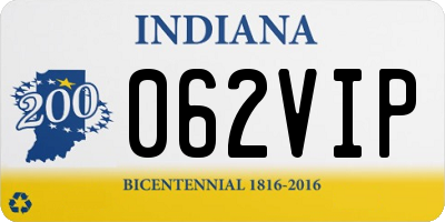 IN license plate 062VIP