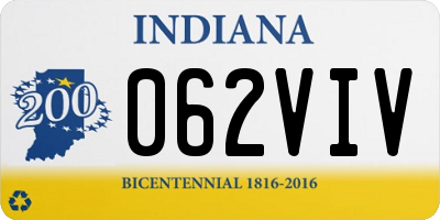 IN license plate 062VIV
