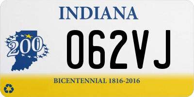 IN license plate 062VJ