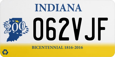 IN license plate 062VJF