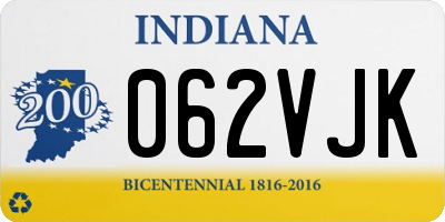 IN license plate 062VJK