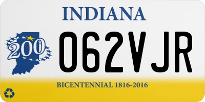 IN license plate 062VJR