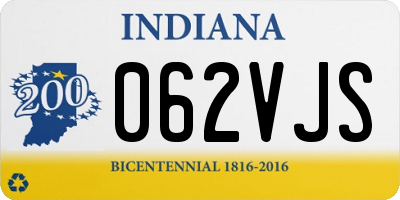 IN license plate 062VJS