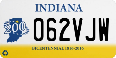 IN license plate 062VJW