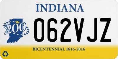 IN license plate 062VJZ
