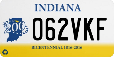 IN license plate 062VKF