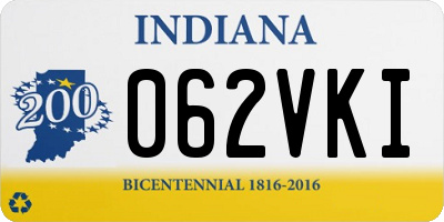 IN license plate 062VKI
