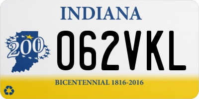 IN license plate 062VKL