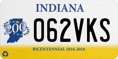 IN license plate 062VKS