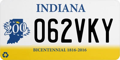 IN license plate 062VKY