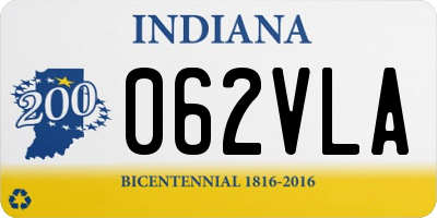 IN license plate 062VLA