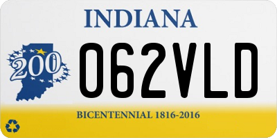 IN license plate 062VLD