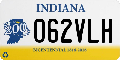 IN license plate 062VLH