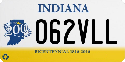 IN license plate 062VLL
