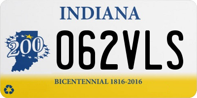 IN license plate 062VLS