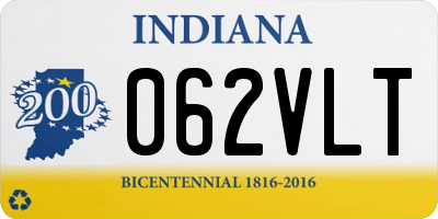 IN license plate 062VLT