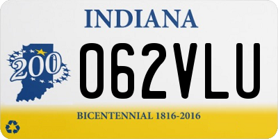 IN license plate 062VLU