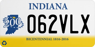 IN license plate 062VLX