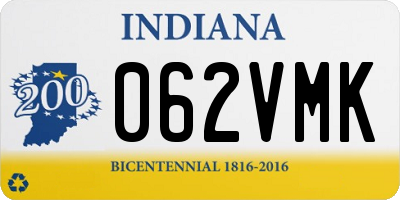 IN license plate 062VMK