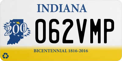 IN license plate 062VMP
