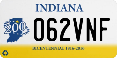 IN license plate 062VNF