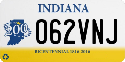 IN license plate 062VNJ