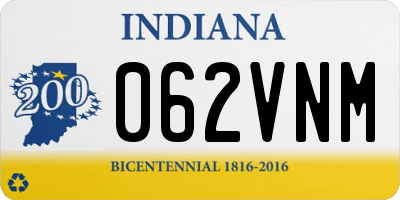 IN license plate 062VNM