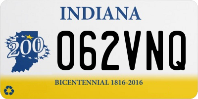 IN license plate 062VNQ
