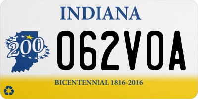 IN license plate 062VOA