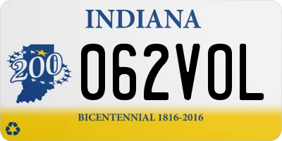IN license plate 062VOL
