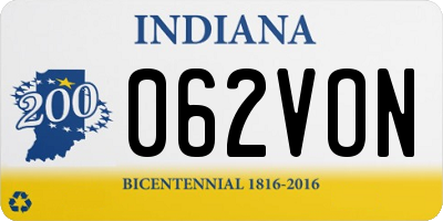 IN license plate 062VON