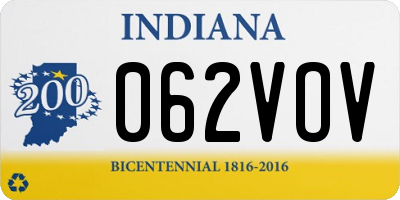 IN license plate 062VOV