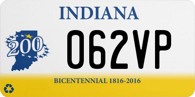 IN license plate 062VP